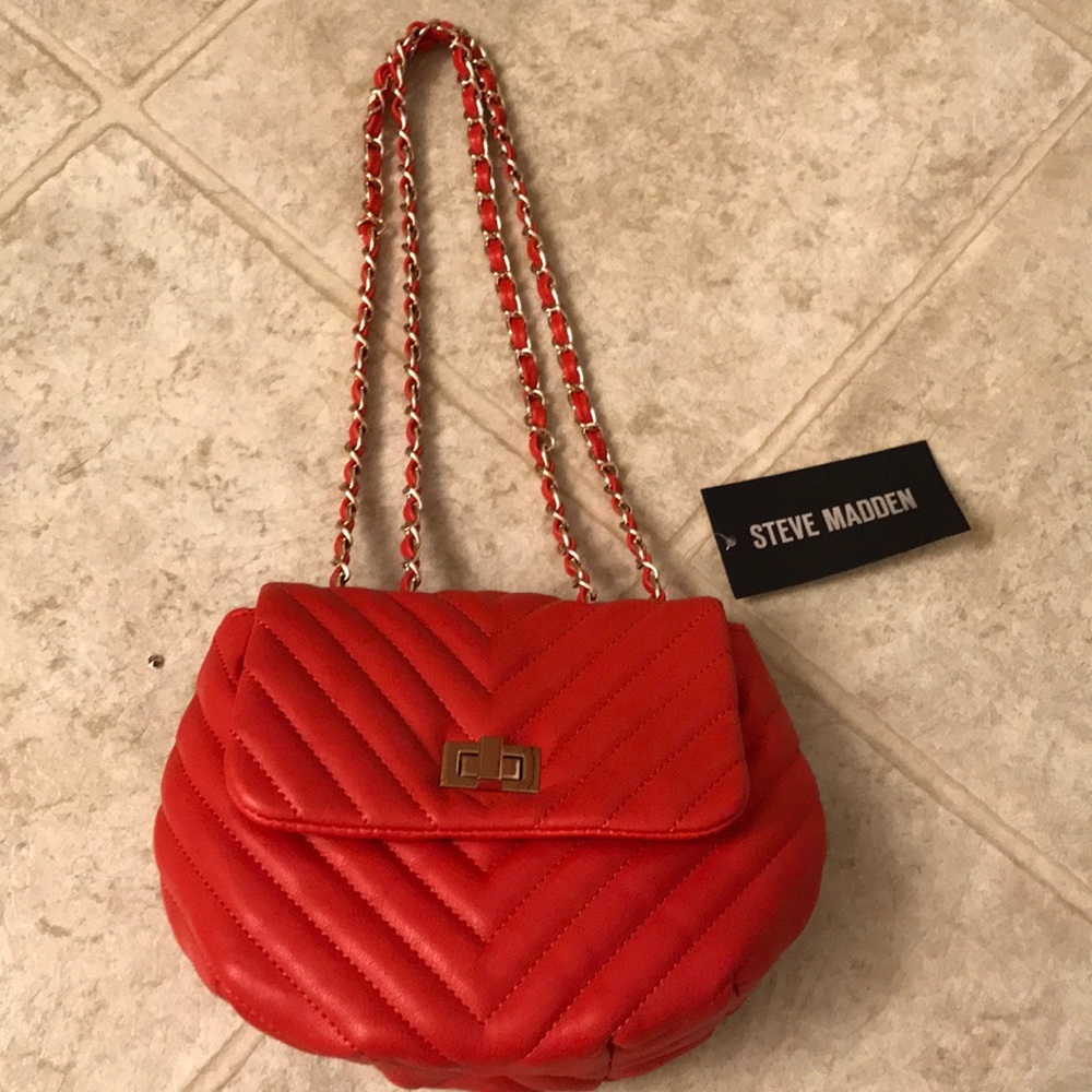 Cute Gold Chain Link Purse Steve Madden